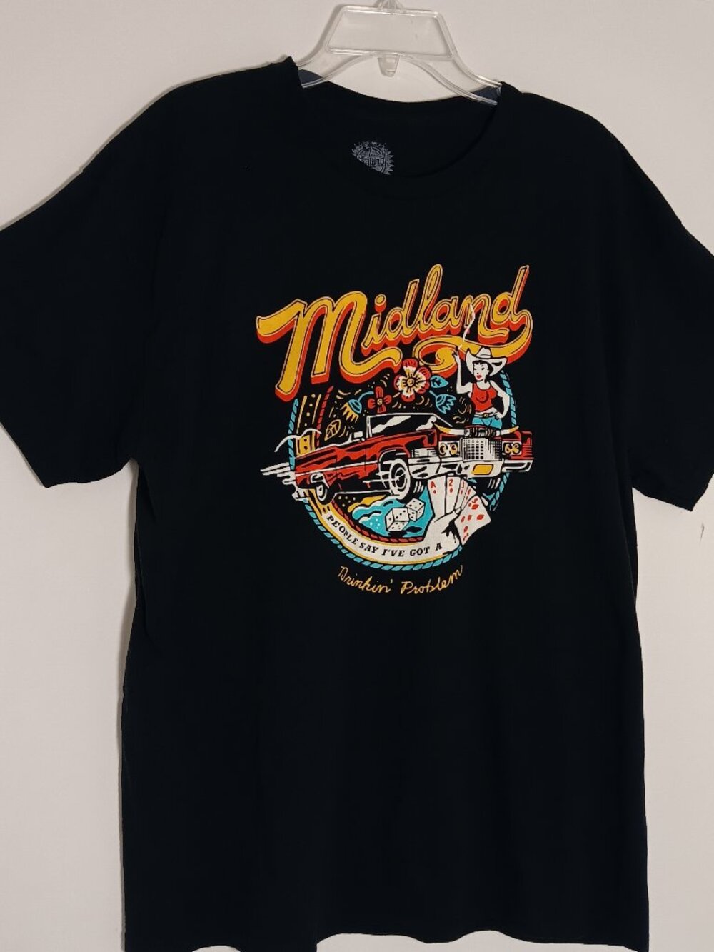 Midland drinking ' problem band Tshirt mens XL black country wester graphic tee